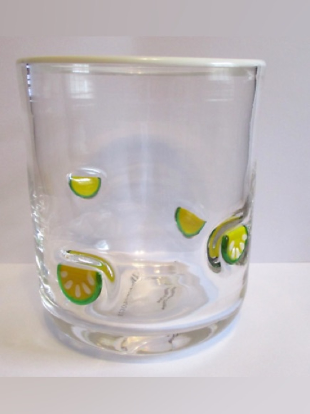 Anthropologie Lime Margarita Juice Icon Glass NWOT